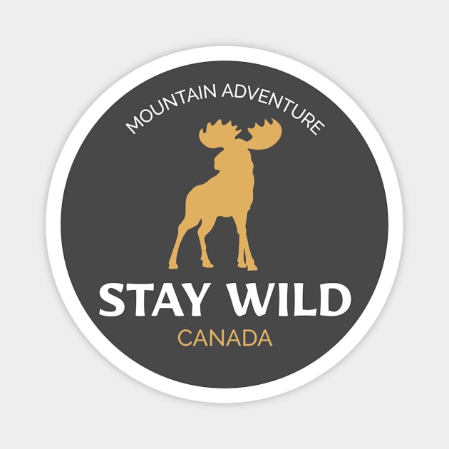 Stay Wild Canada Caribou Magnet by Tip Top Tee's